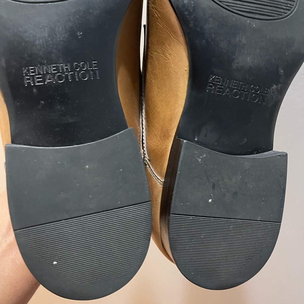 Kenneth Cole Speak Up Lace up dress shoes Tan color Sz 9.5 - Picture 5 of 12